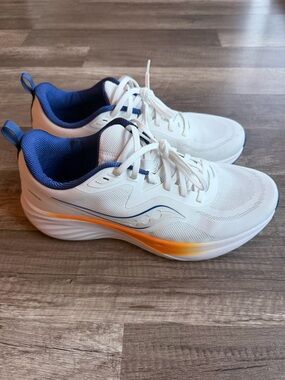 Saucony Lancer 3 Running Shoes White Blue Orange Men’s Size 10.5